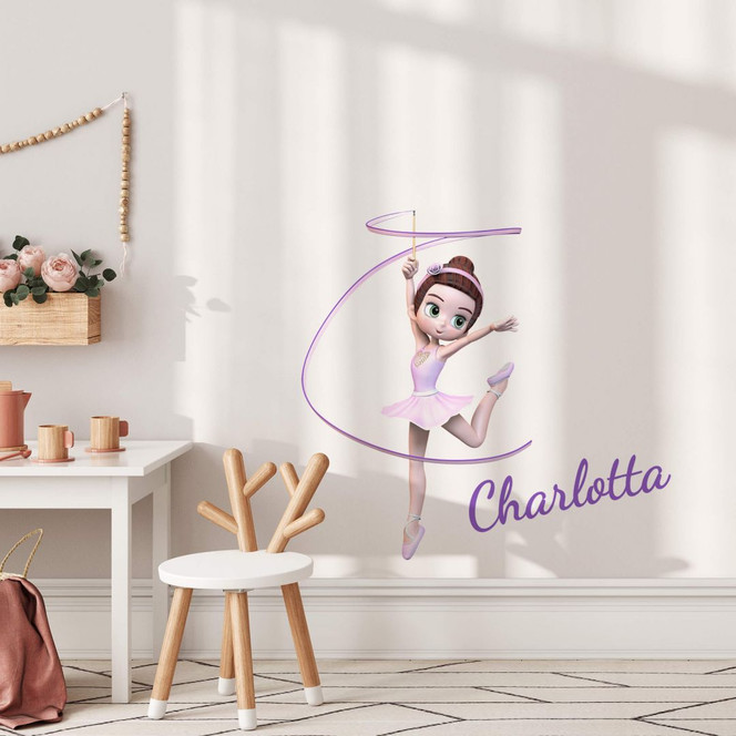 Wandtattoo Agullo - Ballerina & Name
