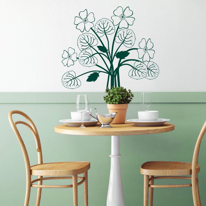 Wandtattoo Blütengesteck