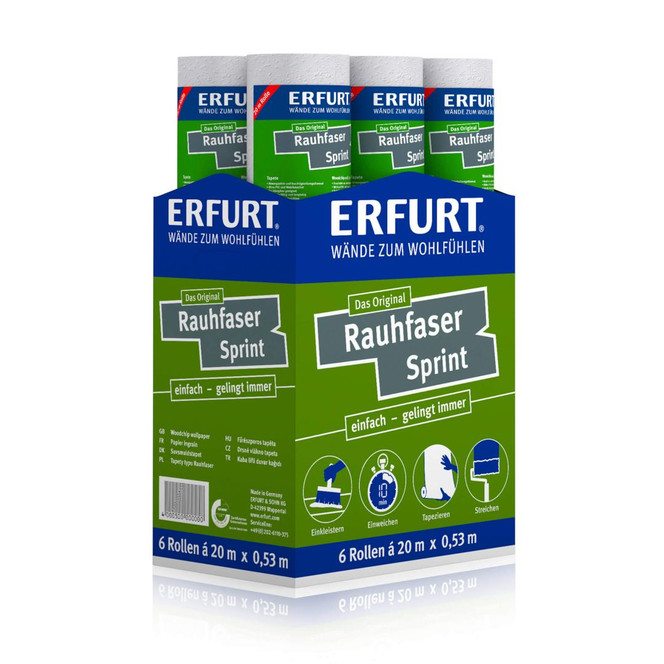 Erfurt Rauhfaser Tapete Sprint Karton (6 Rollen) - Bild 1