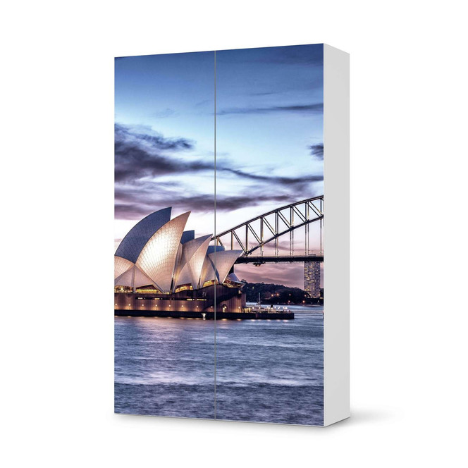 Klebefolie IKEA Besta Schrank 2 Türen (hoch) - Sydney- Bild 1