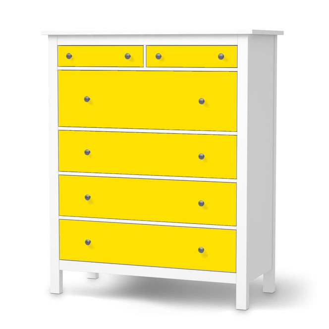 Klebefolie IKEA Hemnes Kommode 6 Schubladen - Gelb Dark- Bild 1