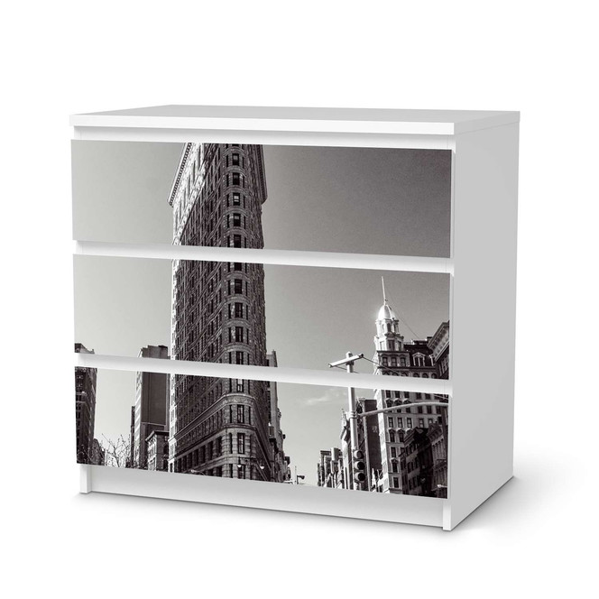 Klebefolie IKEA Malm Kommode 3 Schubladen - Manhattan- Bild 1