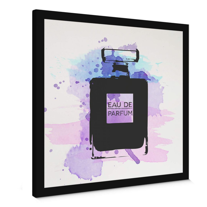 Leinwandbild Eau de Parfum Aquarell - Grau