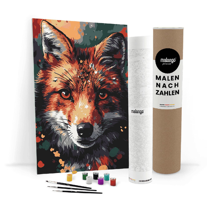 Malen nach Zahlen Leinwandbild - Fuchs Fiona