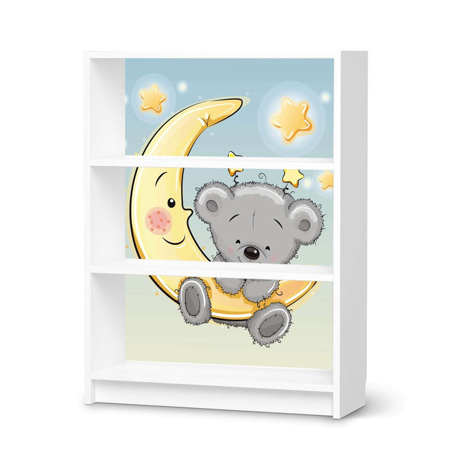 Möbelfolie IKEA Billy Regal 3 Fächer - Teddy und Mond- Bild 1