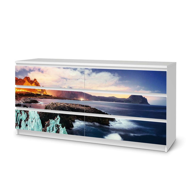 Möbelfolie IKEA Malm Kommode 6 Schubladen (breit) - Seaside- Bild 1