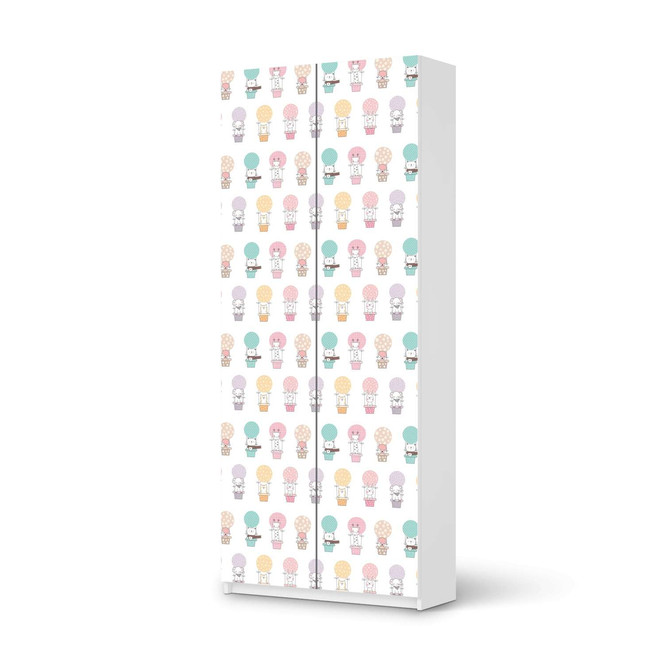 Möbelfolie IKEA Pax Schrank 236cm Höhe - 2 Türen - Flying Animals- Bild 1