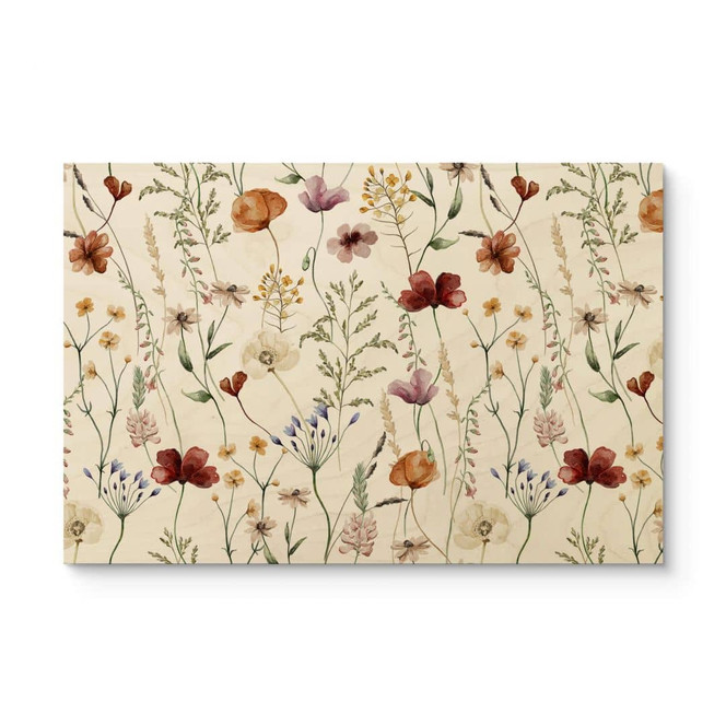 Holzbild Bunte Wildblumen - UN Designs