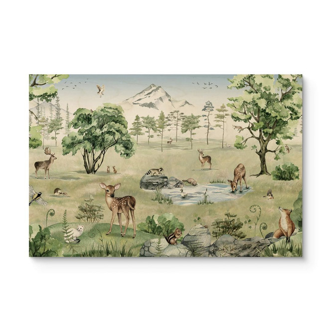 Holzbild Kikki Belle - Wald der Rehe