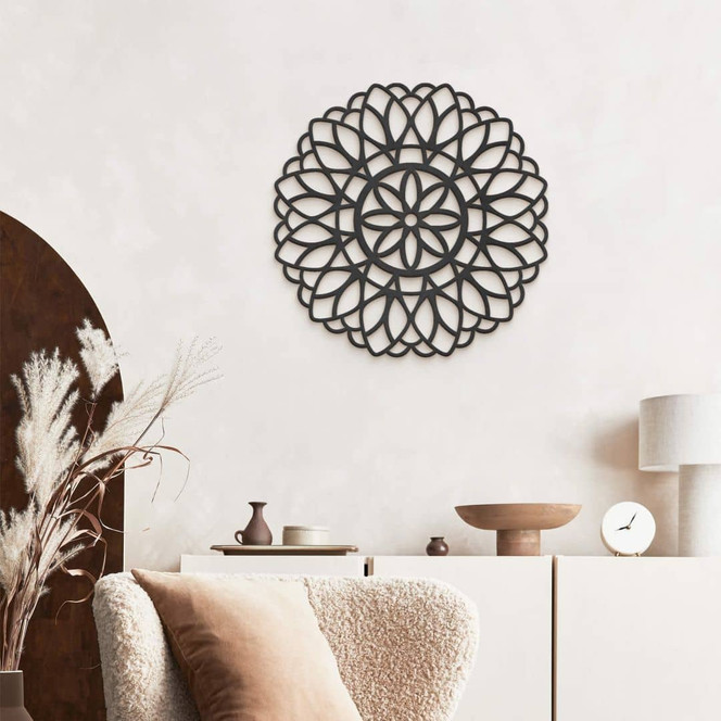 MDF - Holzdeko - Mandala Blume des Lebens - Rund
