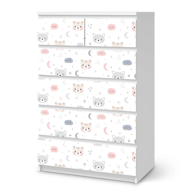 Möbel Klebefolie IKEA Malm Kommode 6 Schubladen (hoch) - Sweet Dreams- Bild 1