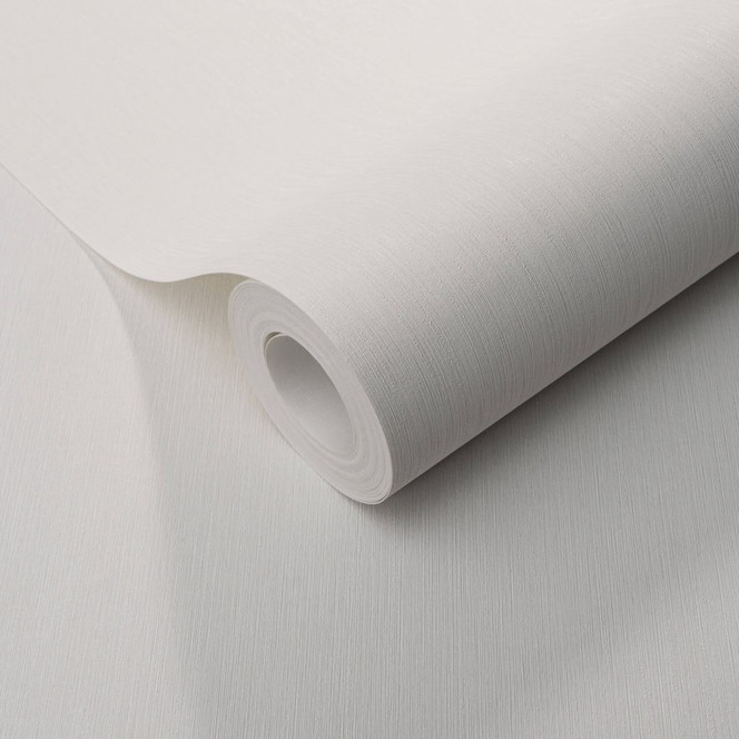 Vliestapete Unitapete mit feiner Längstruktur  in weiss