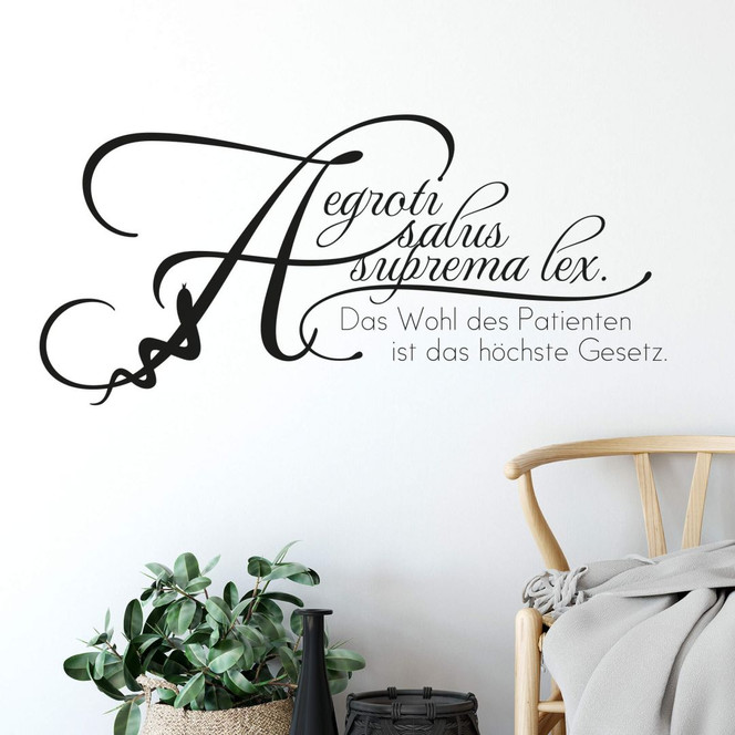 Wandtattoo Aegroti salus suprema lex