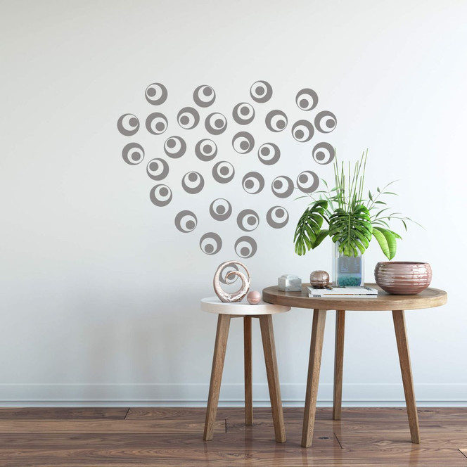 Wandtattoo Retro Bälle
