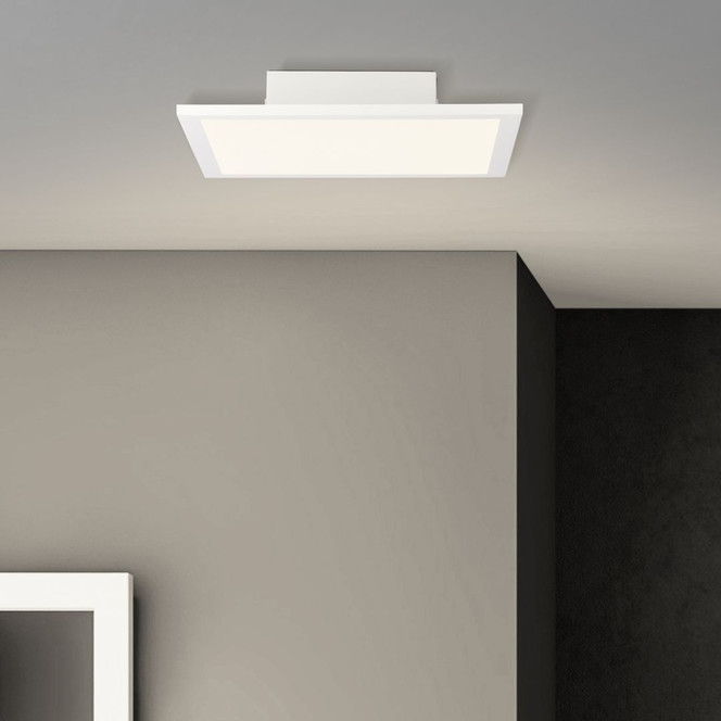 Aufbaupaneel Constantin, weiss, 29.5 x 29.5 cm, Metall Led panel, dimmbar