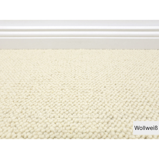 Khartum Wollteppichboden Meterware in Wollweiss