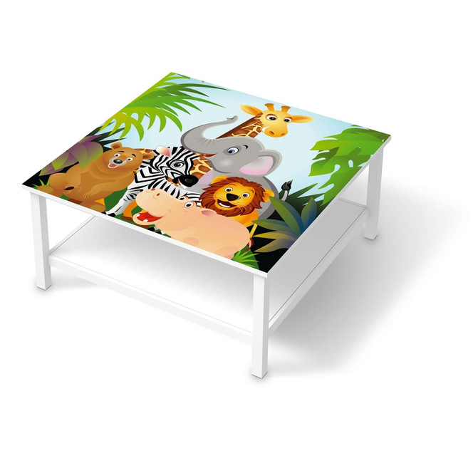 Klebefolie IKEA Hemnes Tisch 90x90cm - Wild Animals- Bild 1