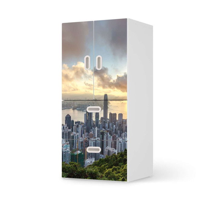 Möbelfolie IKEA Stuva / Fritids - 2 Schubladen und 2 kleine Türen - Hong Kong- Bild 1