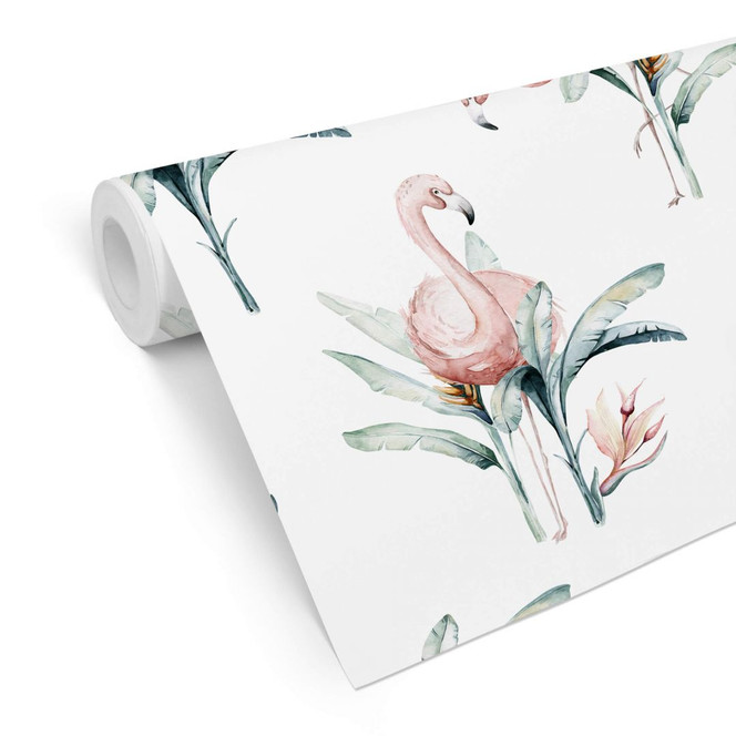 Mustertapete Kvilis - Flamingos