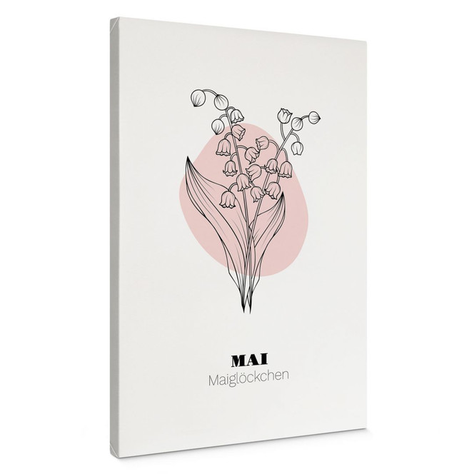 Personalisierbares Leinwandbild Monatsblume Mai