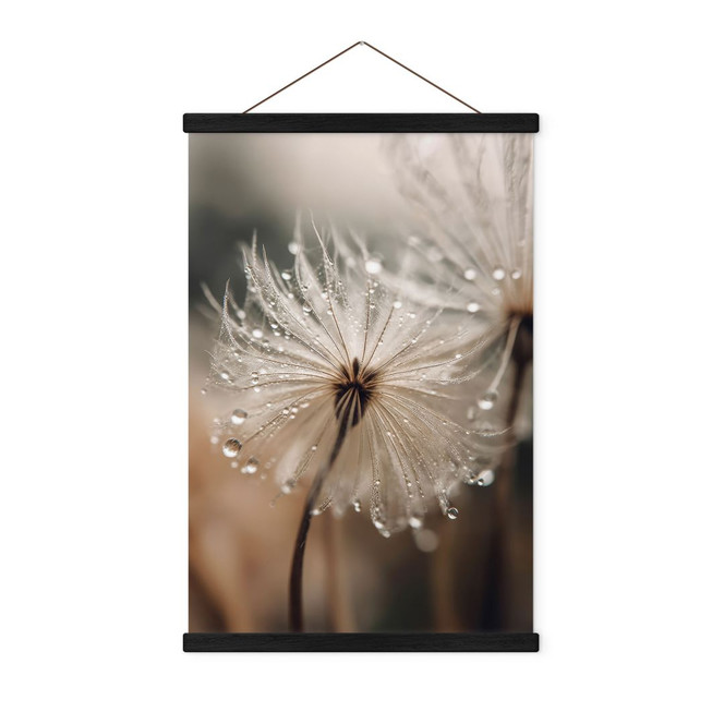 Stoffbild Pusteblume in Morgentau - Treechild