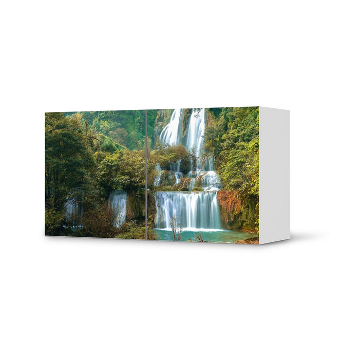 Folie IKEA Besta Regal 2 Türen (quer) - Rainforest- Bild 1