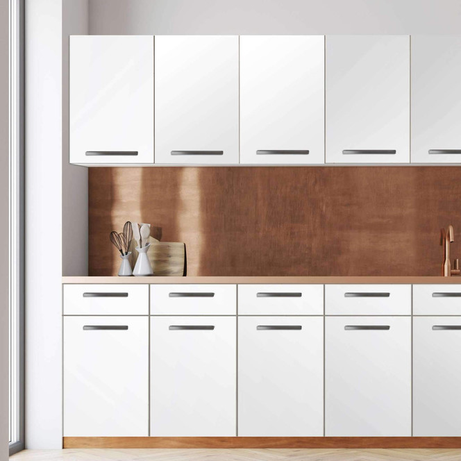 Klebefolie - Wandschrank 80cm Breite - Weiss