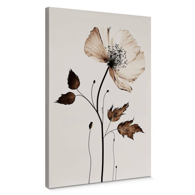 Leinwandbild Trockenblüte in Creme - Treechild