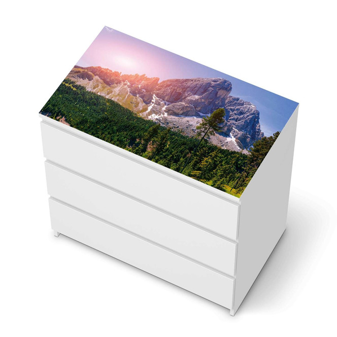 Möbelfolie IKEA Malm Kommode 3 Schubladen oben - Alpenblick- Bild 1