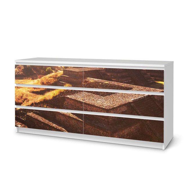 Möbelfolie IKEA Malm Kommode 6 Schubladen (breit) - Teotihuacan- Bild 1