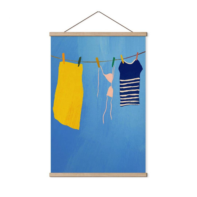 Stoffbild Sommerwäsche unter blauem Himmel - Rivers