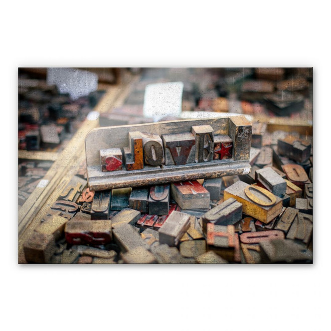 Acrylglasbild Letternliebe