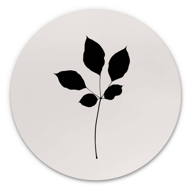 Alu-Dibond Kubistika - Schwarzes Kastanienblatt