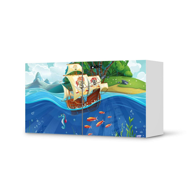 Folie IKEA Besta Regal 2 Türen (quer) - Pirates- Bild 1