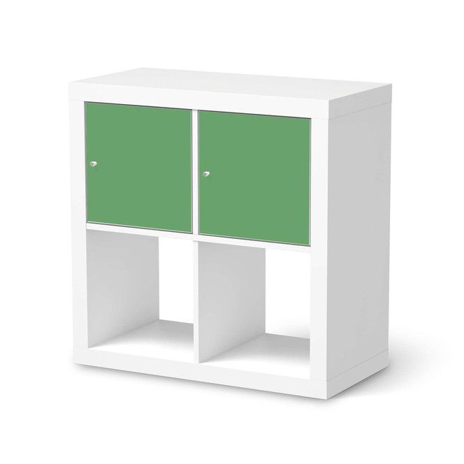 Möbelfolie IKEA Kallax Regal 2 Türen (quer) - Grün Light- Bild 1