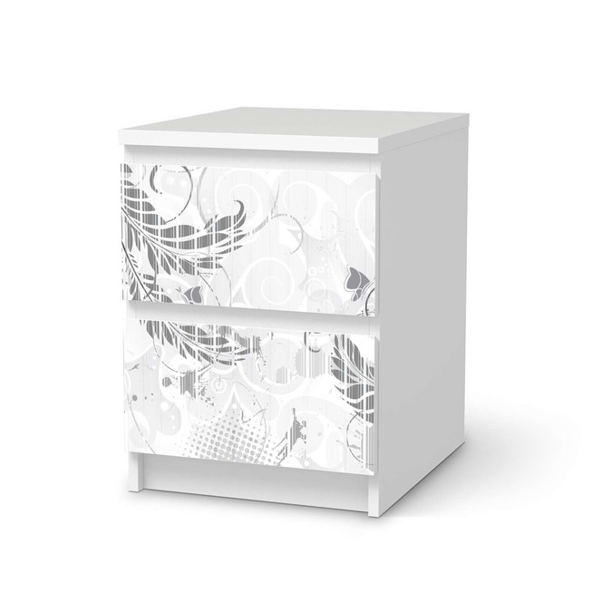 Möbelfolie IKEA Malm Kommode 2 Schubladen - Florals Plain 2- Bild 1