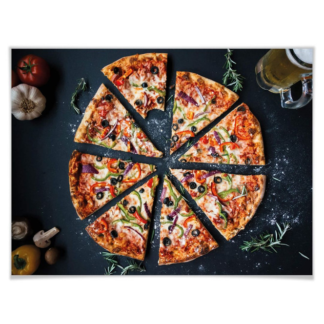 Poster Italienische Pizza