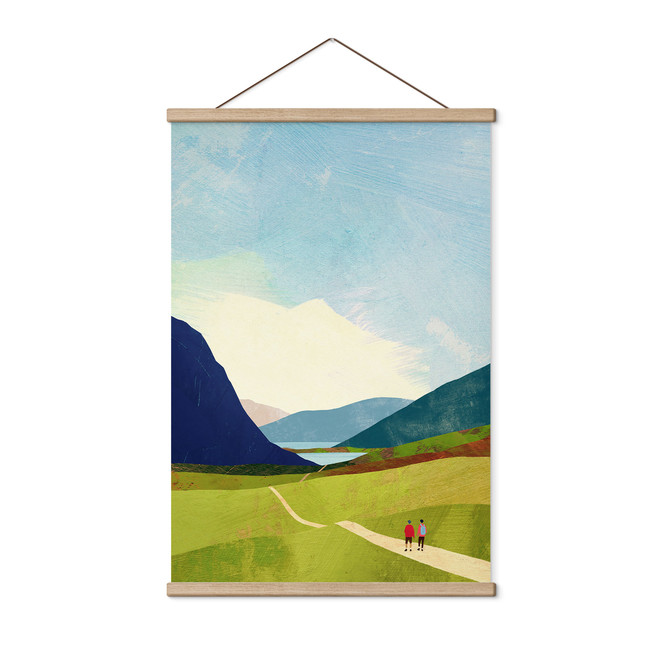 Stoffbild Sommerwanderung am Bergsee - Rivers