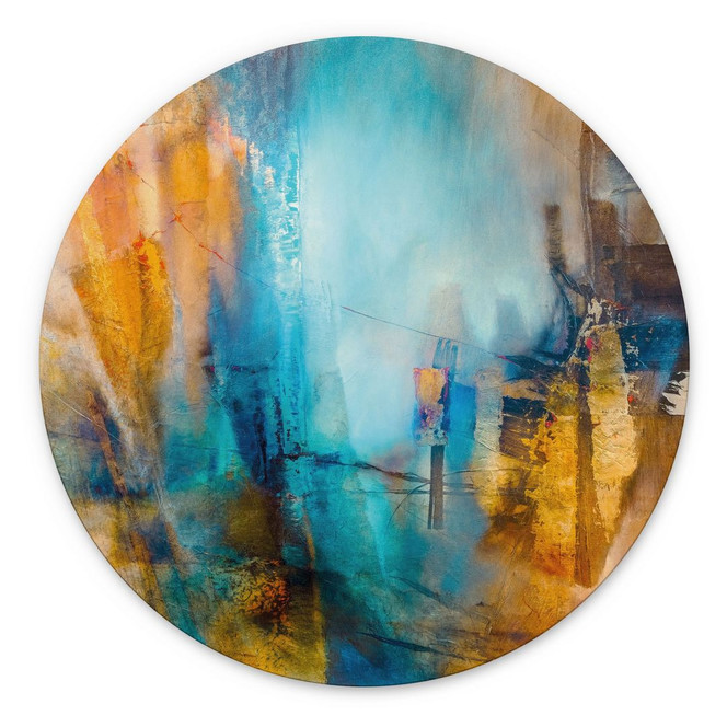 Wandbild Fernes blaues Licht - Schmucker - Alu-Dibond Rund