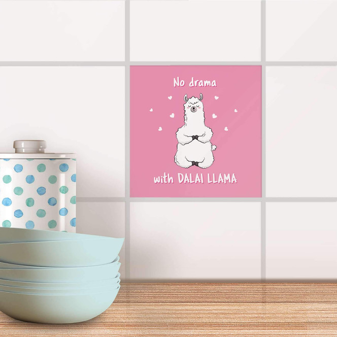 Fliesenaufkleber - Dalai Llama