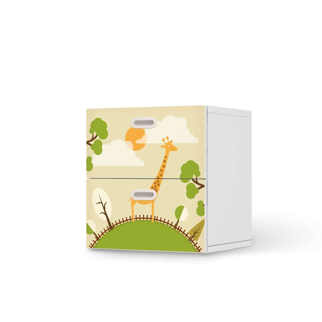 Klebefolie IKEA Stuva / Fritids Kommode - 2 Schubladen - Mountain Giraffe- Bild 1