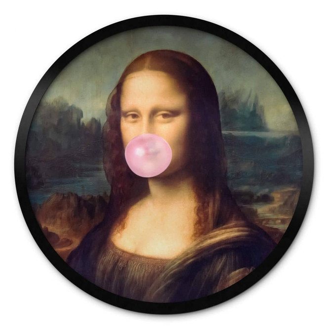 Poster Taudalpoi - Mona Lisa mit Kaugummi - Rund