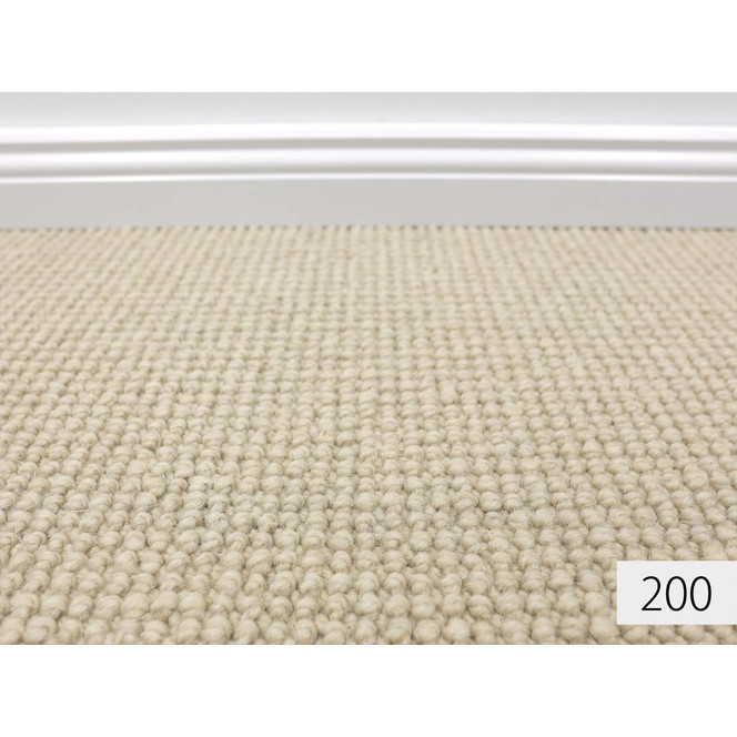 Wellington Berber Teppichboden Meterware in Fawn 200