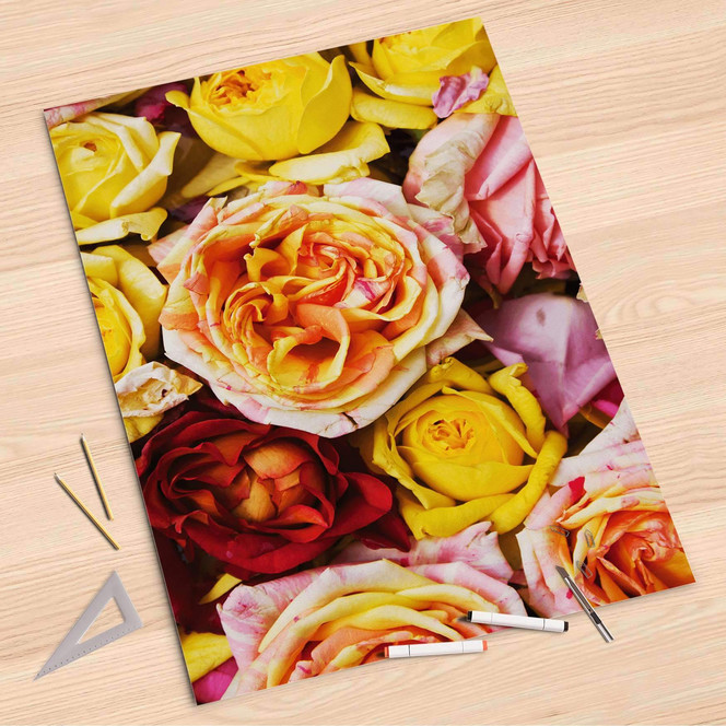 Folienbogen (80x120cm) - Yellow Rose- Bild 1