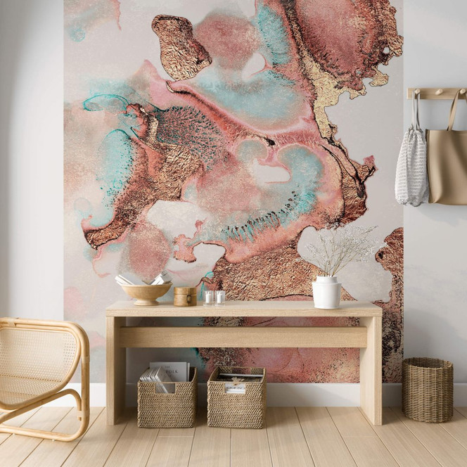 Fototapete Fredriksson - Goldene Tinte mit Nuancen in Rosé