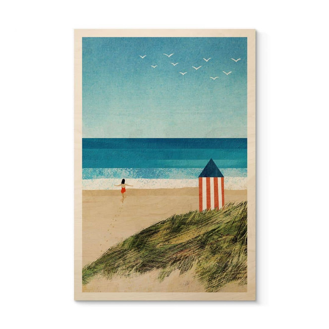 Holzbild Urlaub am Meer mit Dünenblick - Rivers