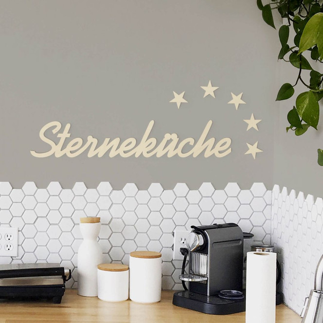 Holzbuchstaben Sterneküche