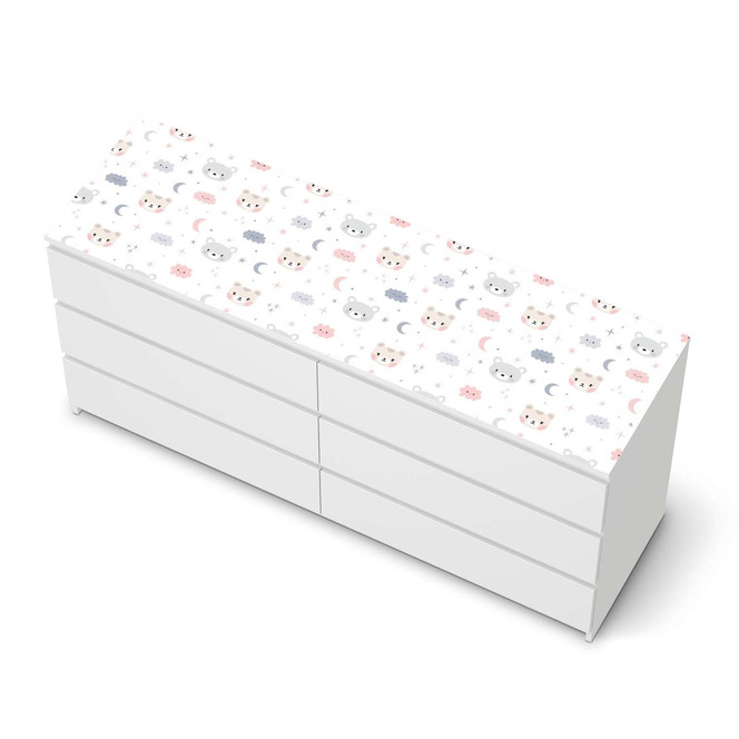Möbelfolie IKEA Malm Kommode 6 Schubladen (breit) oben - Sweet Dreams- Bild 1
