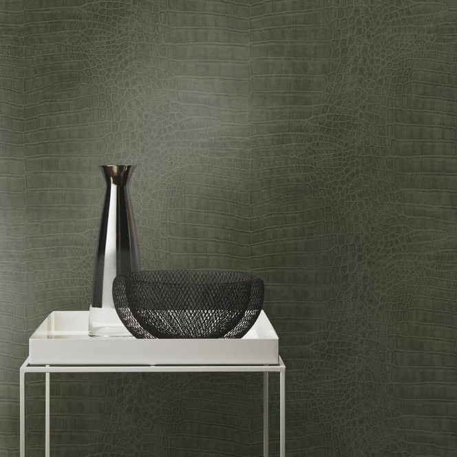 Rasch Vliestapete, Mustertapete African Queen III dunkelgrün