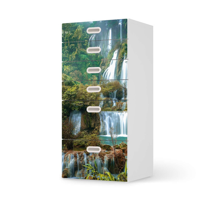 Klebefolie IKEA Stuva / Fritids Kommode - 6 Schubladen - Rainforest- Bild 1